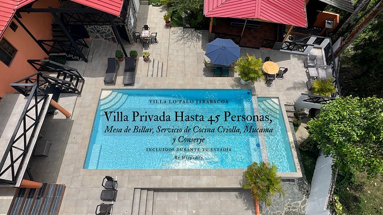 Villa Lo' Palo - Villa en Jarabacoa para hasta 43 personas