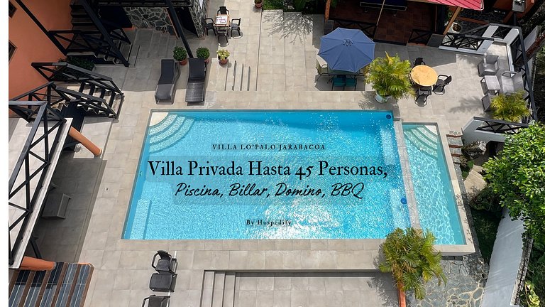 Villa Lo' Palo - Villa en Jarabacoa para hasta 45 personas