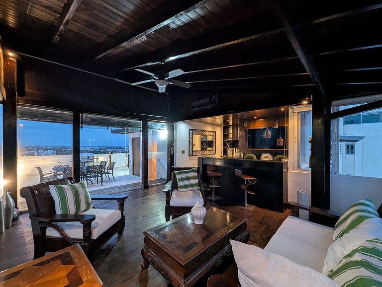 3-level penthouse with sport bar and terrace